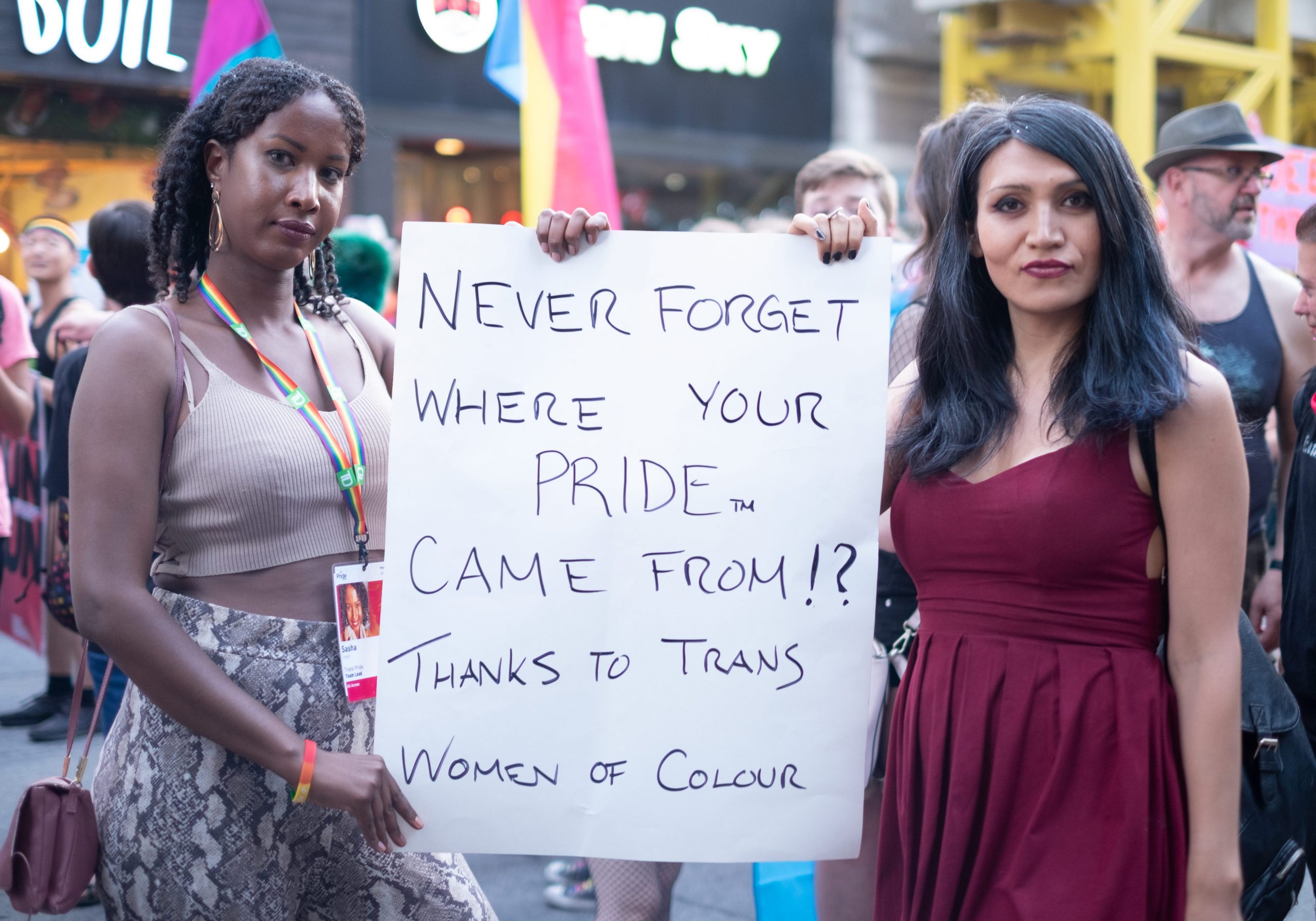 Sasha along with Dani at Trans March 2019