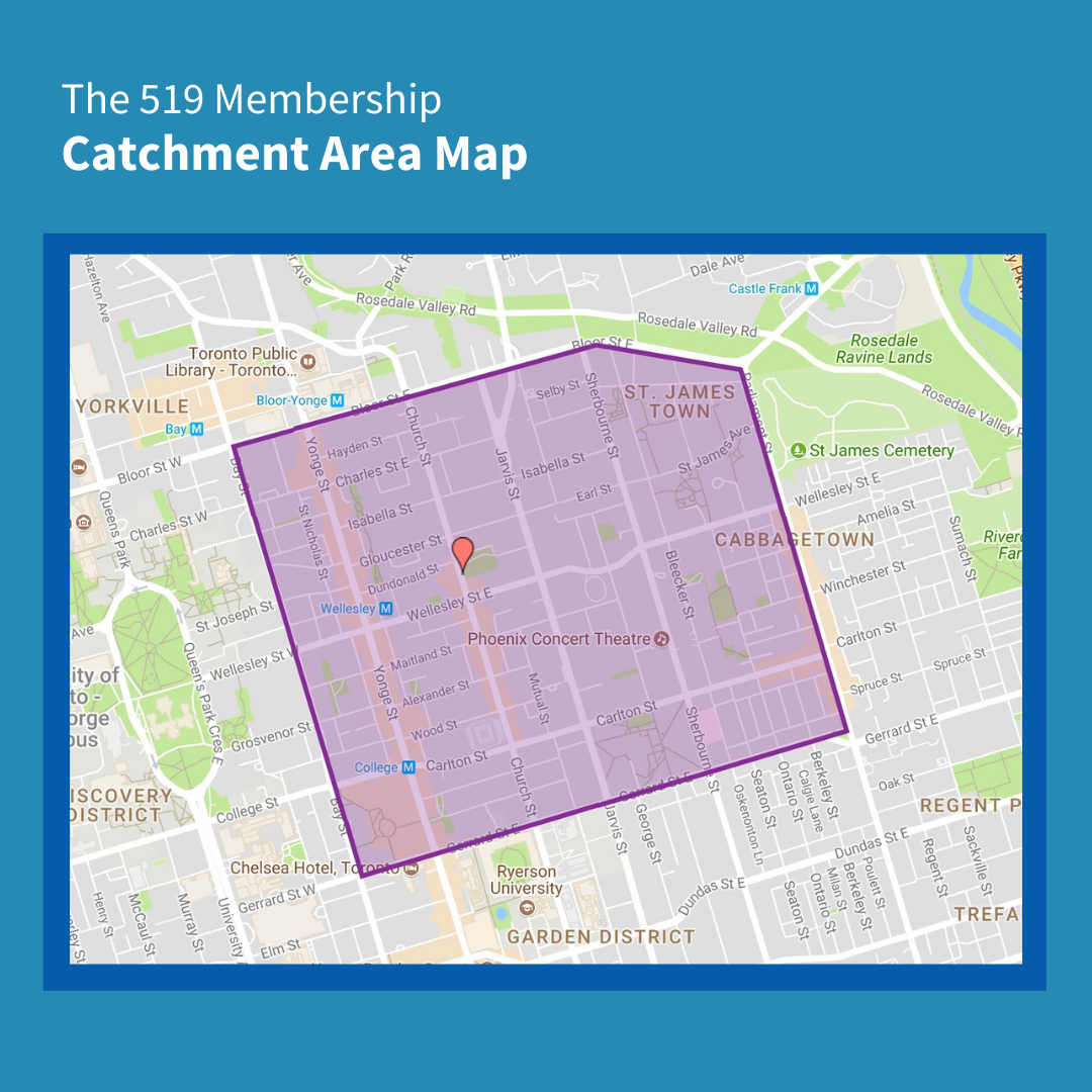 the 519 membership catchment area map
