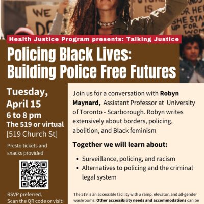 April 15 - Talkin Justice - Policing Black Lives Building Police Free Futures
