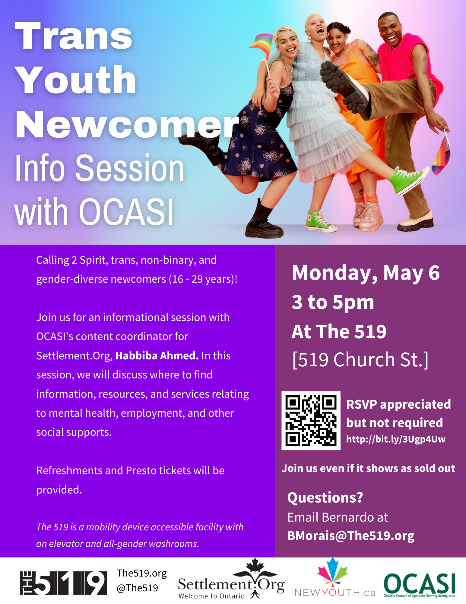 Trans Youth Newcomer Info Session with OCASI