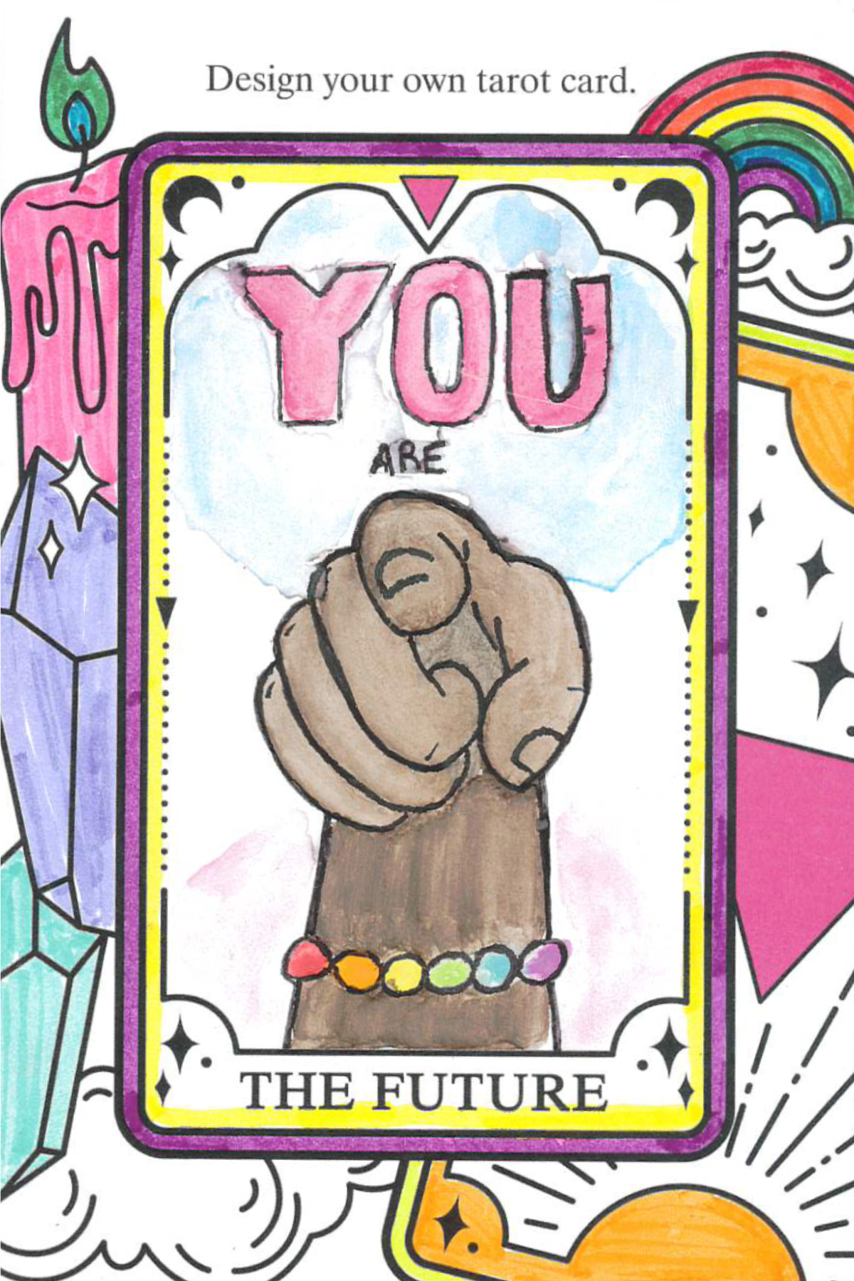 handpainted postcard: you are the future